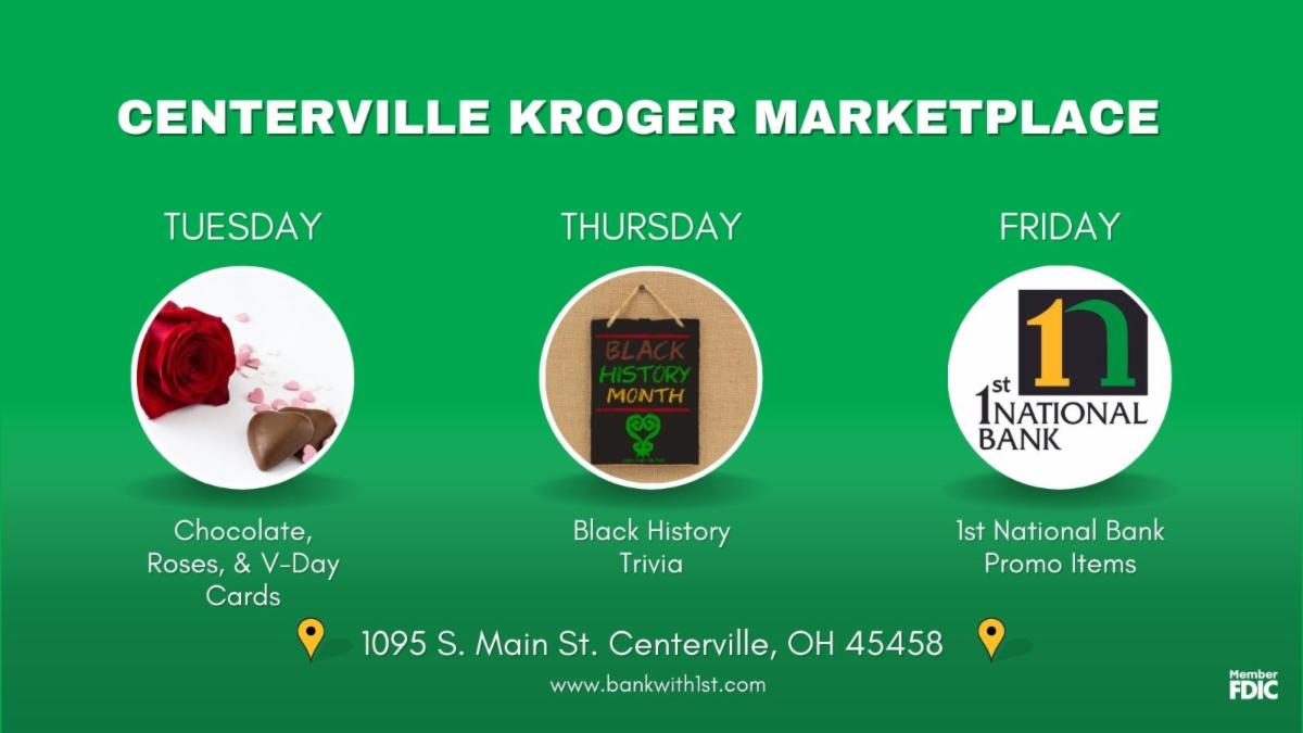 1NB's tweet image. Valentine's Day is coming up and our In-Store events can help!

Scroll our images to learn what our In-Stores have in store. 

#1stNationalBank #InStoreEvents #Lebanon #Centerville #LebanonWalmart #CentervilleKrogerMarketplace #ValentinesDay #BankYourBest