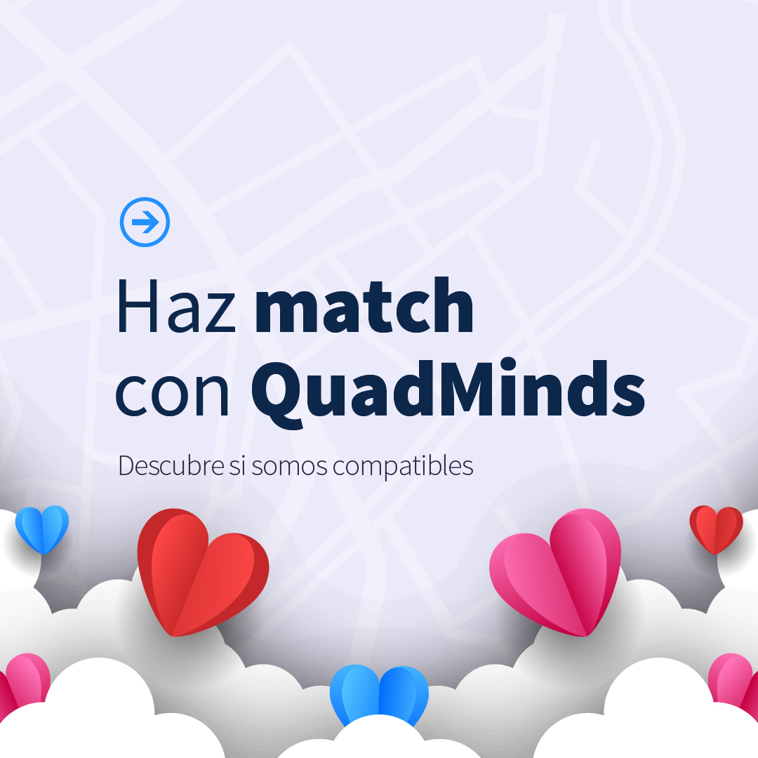 QM_Technologies's tweet photo. Mañana es Día de San Valentín y tenemos un desafío: descubre si tu empresa es compatible con QuadMinds 💞 Haz match y comenta el resultado 😍

#sanvalentin #diadelosenamorados #lovetech #tecnologia #logistica https://t.co/CpgQaIV3mz