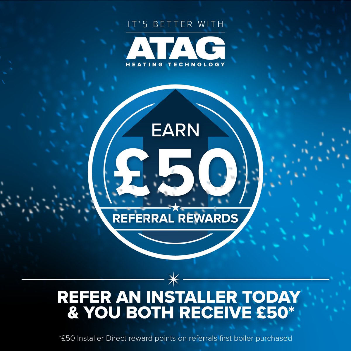 atagheating's tweet photo. £50 for you & £50 for your referral. It's win win!
Refer an installer today! 🧢👍
#ATAGHeatingTechnology #ATAGBoilers #EngineersUK #UKPlumbers #UKGasEngineer #UKBoilers #BoilerInstall #ATAGInstaller #ATAGEngineers #GasSafeEngineers #GasSafeRegistered #GasSafe #GasBoilers https://t.co/I05XP0yMQ8