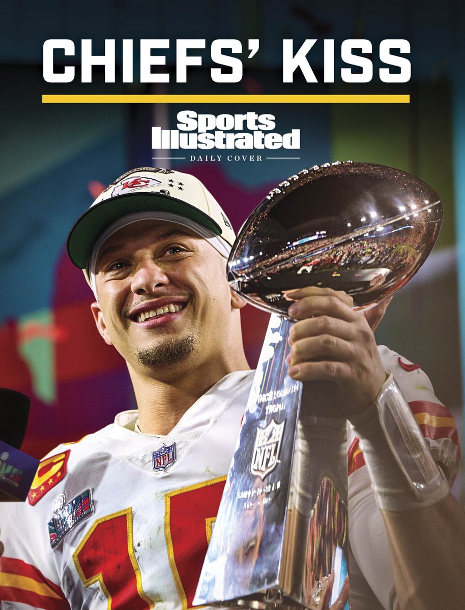 SInow's tweet photo. A second heroic performance from a one-of-a-kind quarterback. And a second Lombardi Trophy for Mahomes, Andy Reid, Brett Veach and a different kind of Chiefs team.

@GregBishopSI and @ConorOrr on how the Kingdom brought home another ring https://t.co/d0Pca89yTn https://t.co/meL7NyGnNi