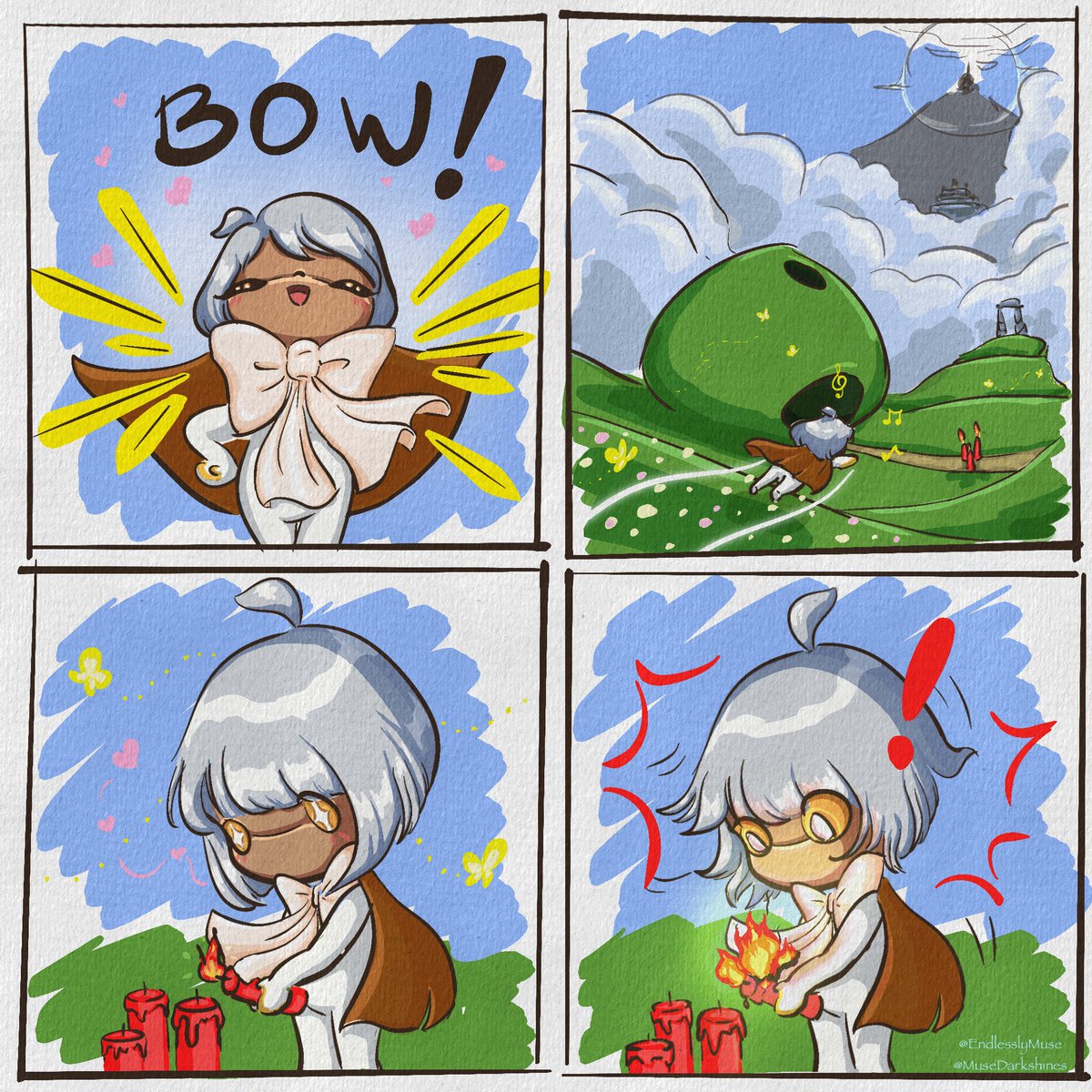 Yaaaay, I want my bow! Made a little fanart…

#SkyChildrenOfTheLight #SkyChildrenOfTheLightart #skycotl #skycotlart