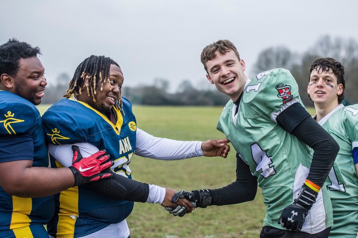 Forget the #SuperBowl , it’s all about the Coldhams Bowl 🏆

<a href="/CUPythonsAFC/">Cambridge University Pythons</a> took on friendly local rivals @Team_ARU in their final match of the season yesterday, winning 20-14 🤝