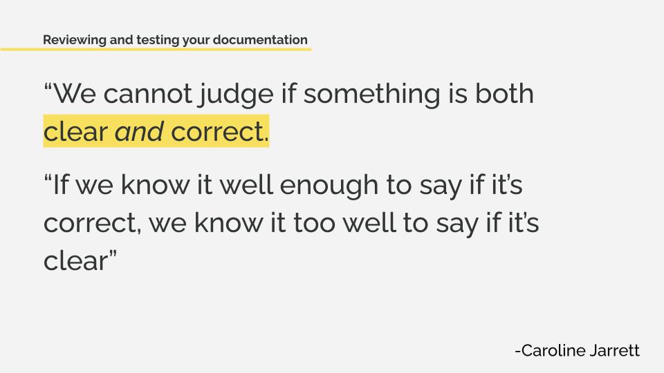Amy_Hupe's tweet photo. One of my favourite content design principles from @cjforms, which I've included in my Writing design systems documentation training. https://t.co/7vkLvMojTq