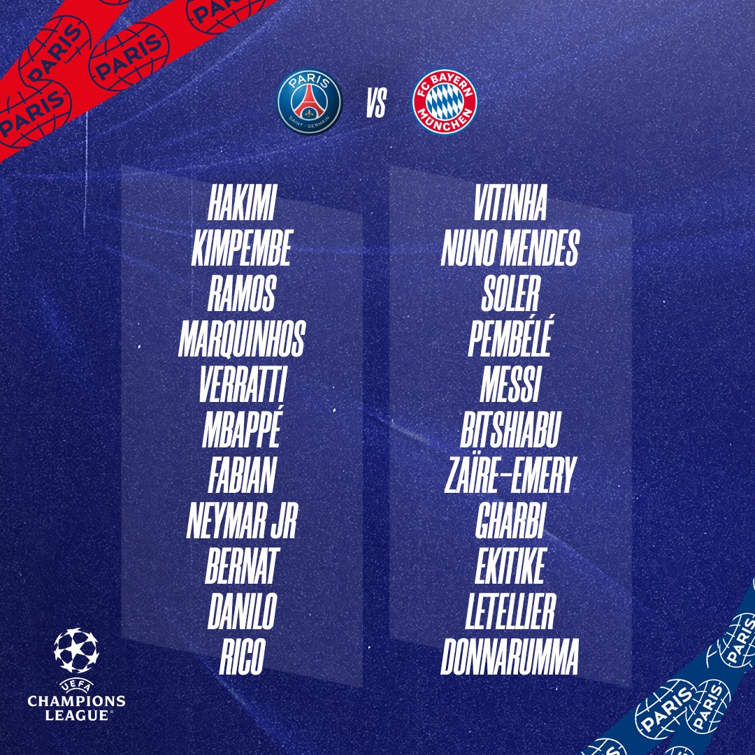 PSG_English's tweet photo. 📄🆗 The Parisian squad for #PSGFCB in the @ChampionsLeague 

#UCL
