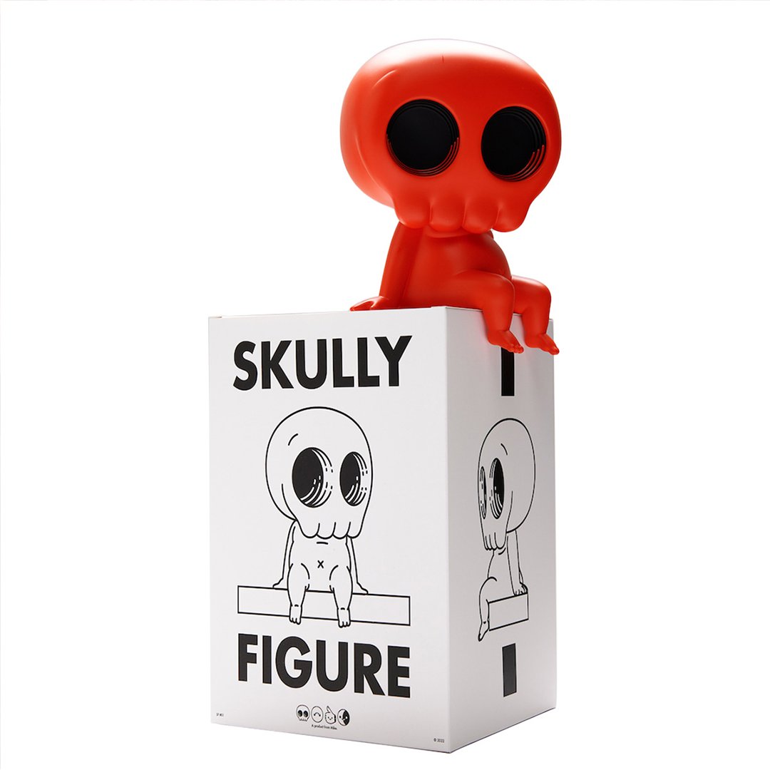 Tomorrow, @sirmitchell's SKULLY vinyl figure arrives in a Mondo exclusive red colorway tomorrow on The Drop. Limited edition of 250 ($150). Expected to ship in February 2023. Payment plans available. More info here: mondoshop.com/blogs/news/mon…