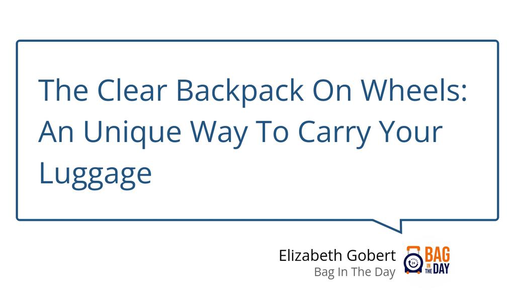 Bagintheday1's tweet image. The Clear Backpack On Wheels is a great idea for anyone who walks around campus all day.

Read the full article: The Clear Backpack On Wheels: An Unique Way To Carry Your Luggage
▸ bit.ly/3sd0wxC

#ClearBackpack #Backpacks #GunControlActivism #GeneralSafetyConcerns