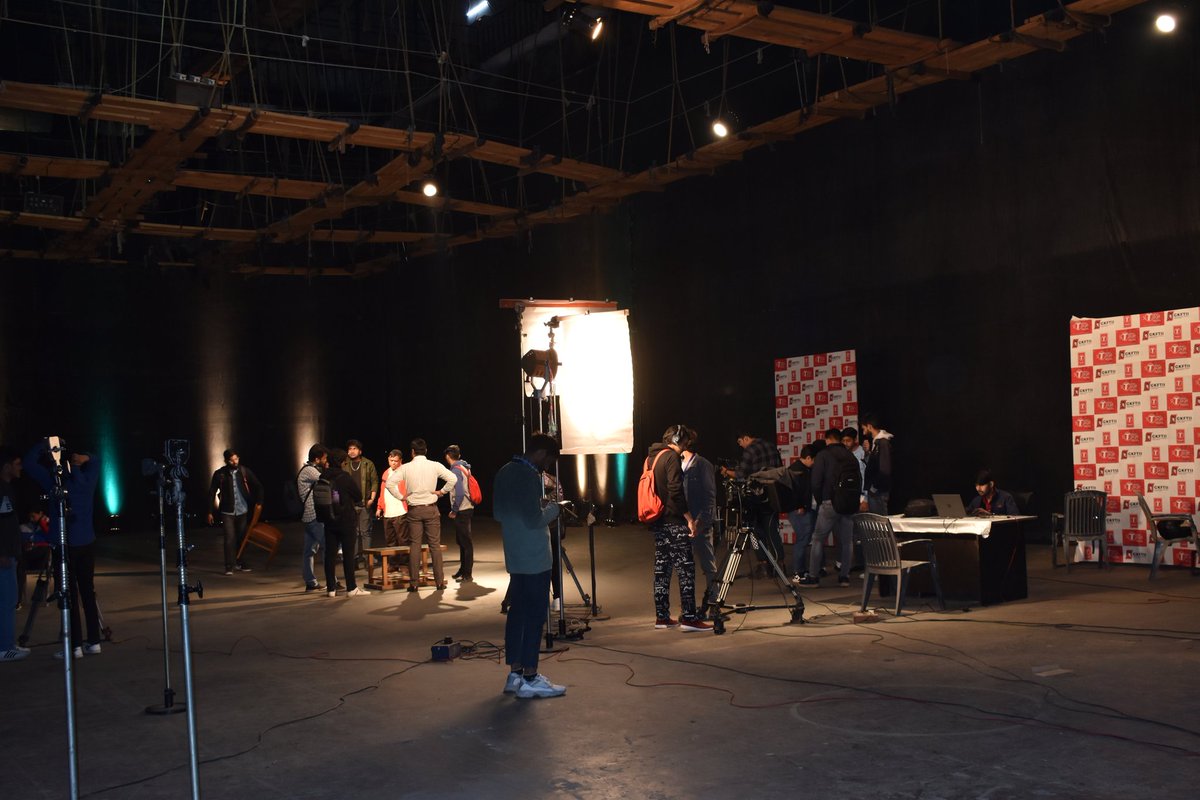 gkftii's tweet image. GKFTII #students are working very hard toward making their #Multicamera #project super successful. All the #actors, #cinematographers, and #technical team along with their trainers are creating a phenomenon learning #experience while working on their multicamera production.