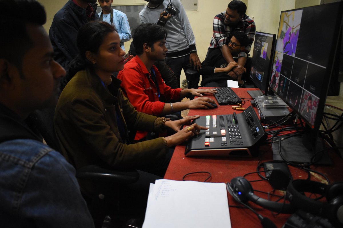 gkftii's tweet image. GKFTII #students are working very hard toward making their #Multicamera #project super successful. All the #actors, #cinematographers, and #technical team along with their trainers are creating a phenomenon learning #experience while working on their multicamera production.