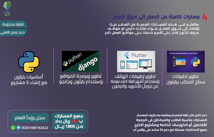 90% من المبتدئين فى مجال البرمجة بيوجهوا مشاكل التشتت والتسويف..
متابعتنا ليك هتوفر عليك وقت وعناء البحث وضياع وقت كبير فى المشاكل البرمجية والفديوهات المضللة 

ادخل الان واستفسر عن مساراتنا وعروضنا قبل إنتهائها

#محمود_رؤف
wa.me/+201552452011