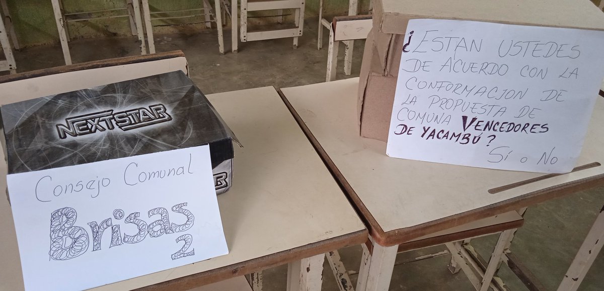 Mpcomunas_Lara's tweet photo. #05Feb
Con una participación del 52% Se realizaron Votaciones del Referendo para la conformación de la Comuna Vencedores de Yacambú en los Consejos Comunales #Brisas2 #ElTamboral #LuzYVida #ElHelechal y #AguaFría
#ComunaONada
#JuventudIntegraciónYPaz https://t.co/eD9QUl1ana
