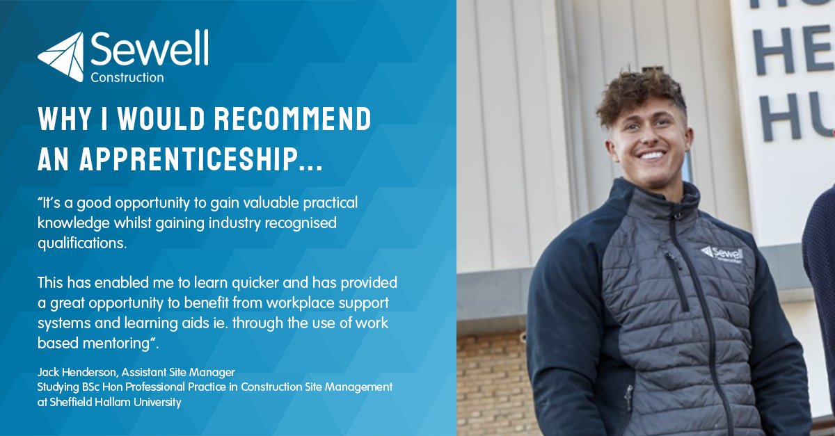 Beyond #NationalApprenticeshipWeek, we wanted to continue sharing stories of our #people to #inspire #futuretalent!

Hear from Assistant Site Manager, Jack, below! 👇

Jack is currently studying a #degreeapprenticeship in #Construction Site Management 👷‍♂️👇

#apprenticeships 🏗️🏫