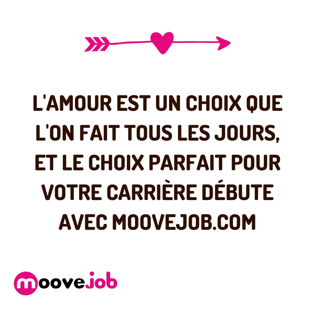Chez moovejob.com, nous croyons que trouver le travail de vos rêves est aussi important que trouver l'amour de votre vie. C'est pourquoi nous avons créé notre plateforme de #recrutement internationale pour vous aider à trouver le poste idéal à l'étranger
#SaintValentin