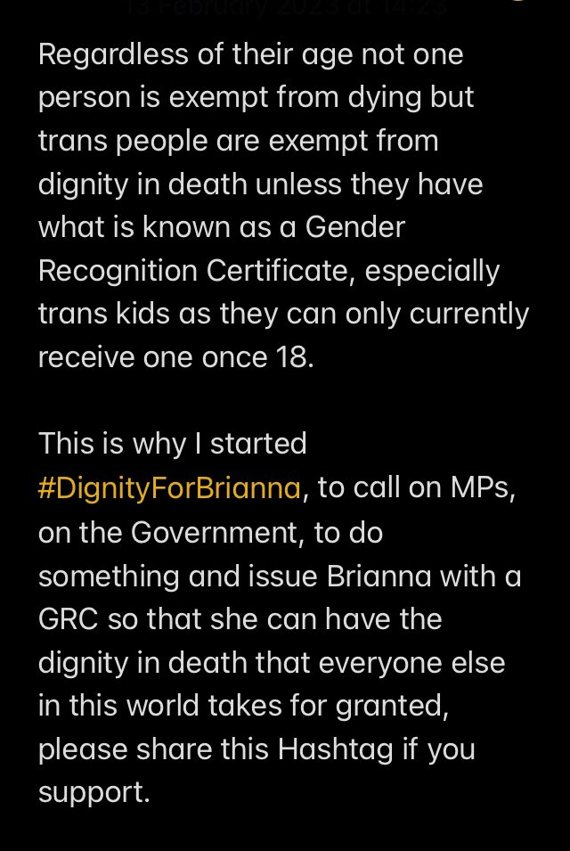 #DignityForBrianna