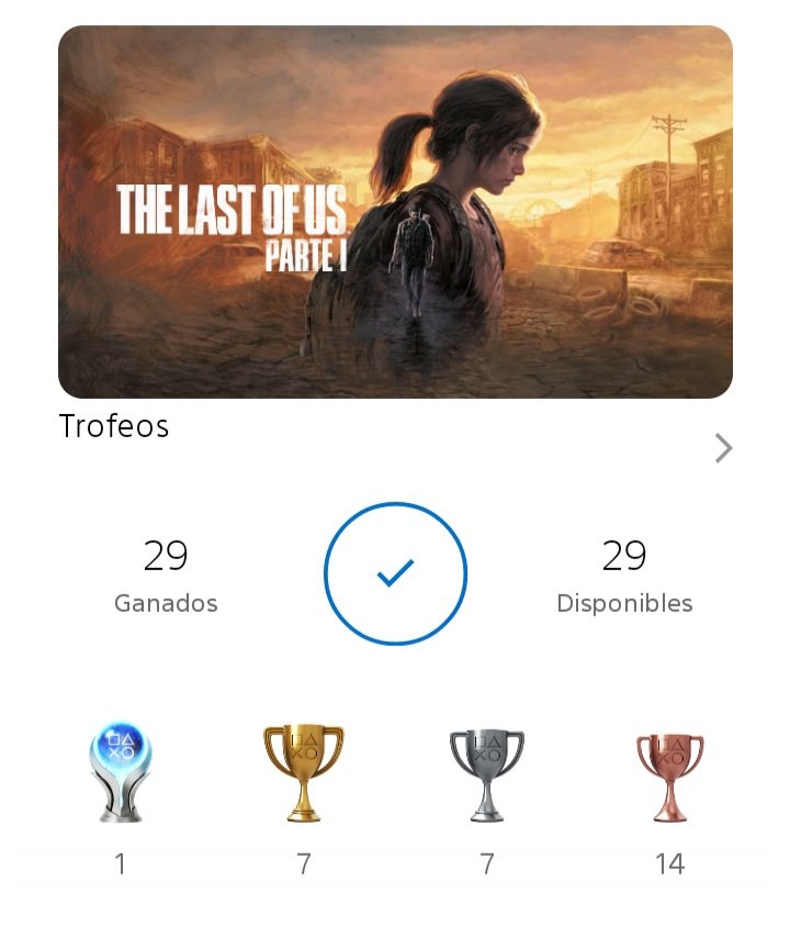 Noelinda85's tweet photo. Mi #platino número 100 🥰
#TheLastOfUs #TheLastOfUsRemake #TheLastofUsPartI #PlayStationTrophy #PSPlusES #ps5 #gamer #PlayStation5 #playstation #platino https://t.co/tovEm8m6oi