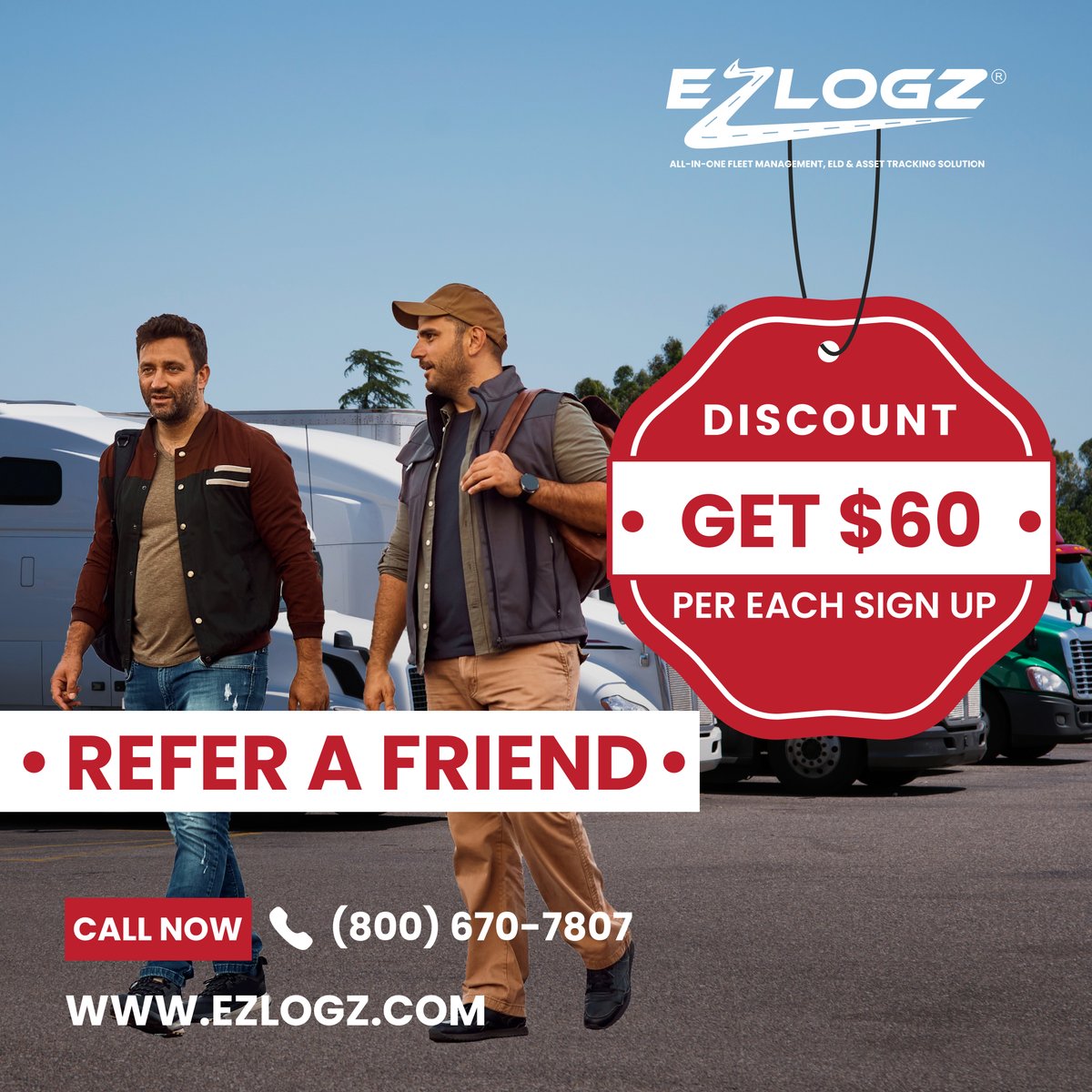 ezlogz's tweet photo. 🔷 #EZLOGZ is offering the best referral program!

🔷 Refer a friend, and both get $5 off each device for the next six months!

🔷 Sign up today!

📲 CALL US NOW!
📞 800) 670-7807
📩 sales@ezlogz.com

#eld #ELDCompliance #ELDdevice #eldmandate #FMCSA #fleet #fleetmaintenance https://t.co/AlKOW8oC9z