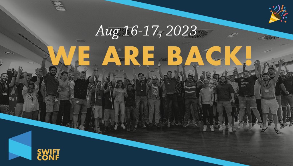 SwiftConf's tweet image. We are excited to announce that SwiftConf is back for 2023! ๐
The conference will take place in Cologne on August 16th-17th.
Further information are coming very soon!
So stay tuned! โค๏ธ
#swiftconf #swiftconf2023 #swift #iOS #tech #conference #cologne #swiftui #kรถln