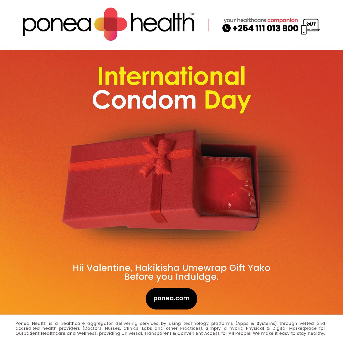 PoneaHealth's tweet photo. Wrap it up, love it safe!💕
In recognition of International Condom Day and #ValentinesWeek💕, lets remember to prioritize our sexual health and well-being.
Visit: https://t.co/YL7fVK56ld for orders and home deliveries.
#ValentinesDay #ValentinesDay2023  #SafeSex #CondomsSaveLives https://t.co/3SNpEMRVUz