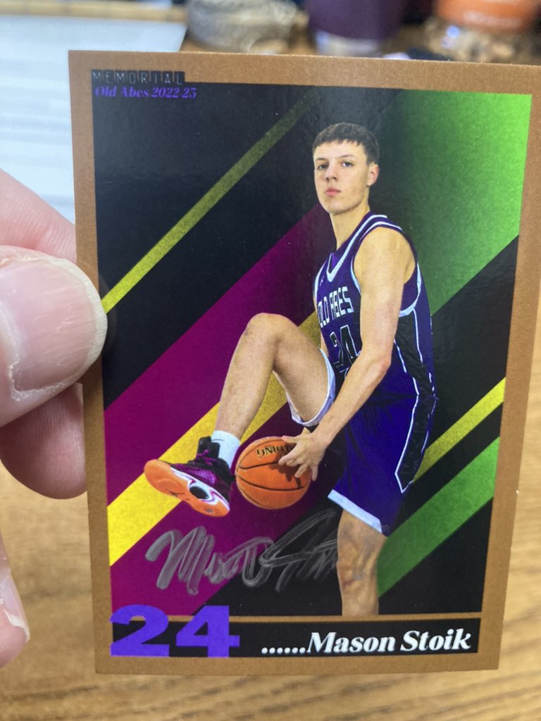 Who would like a Mason Stoik 1/180 autograph card? Make sure to come to Youth Night tonight (Monday, Feb 13th) for your chance to collect this card and many more.