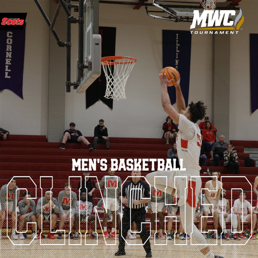 Midwest Conference (@mwcsports) on Twitter photo Monmouth College has clinched a spot in the MWC Men's Basketball Tournament! Congratulations, <a href="/ScotsMHoops/">Monmouth Men's Hoops</a>! Monmouth College has clinched a spot in the MWC Men's Basketball Tournament! Congratulations, <a href="/ScotsMHoops/">Monmouth Men's Hoops</a>!