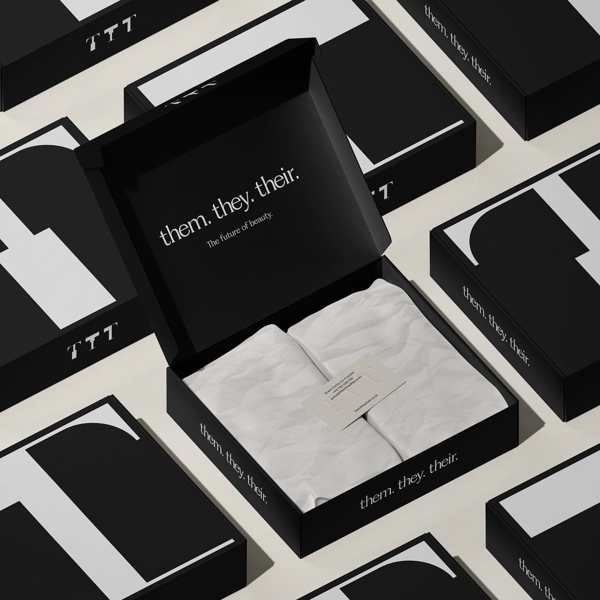 Conceptual brand identity &amp; packaging by <a href="/gabrielleadam/">Tomokane</a>.design from her time at <a href="/shillington_/">Shillington</a> 🤩

"So excited and proud to be sharing the final result of the refresh I’ve been working on for them. they. their., a deluxe beauty subscription service!"

#youcreativemedia