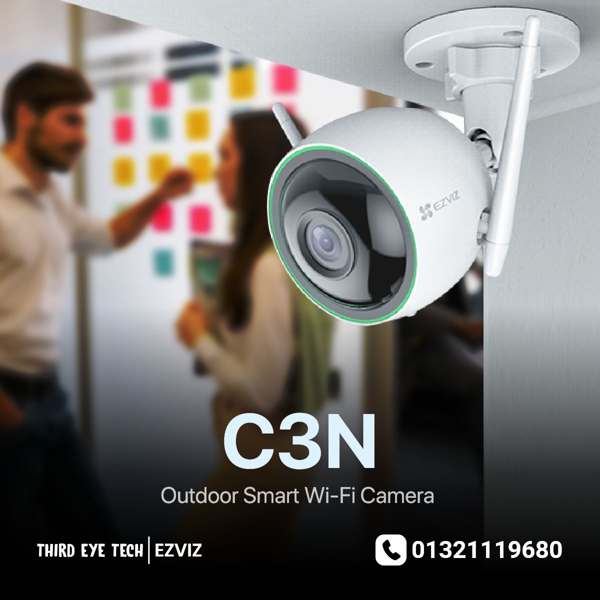 Buy EZVIZ C3N Outdoor Smart Wi-Fi Camera From 𝐓𝐡𝐢𝐫𝐝 𝐄𝐲𝐞 𝐓𝐞𝐜𝐡 At Lowest Price.
✅Color Night Vision
✅H.265 Video Compression
✅Support SD Card (256 GB)
✅ Wi-Fi 2.4 GHz with Dual External Antennas
✅ 2 Megapixel 
✅ IP67 Dust and Water Protection
📞 +8801321119680