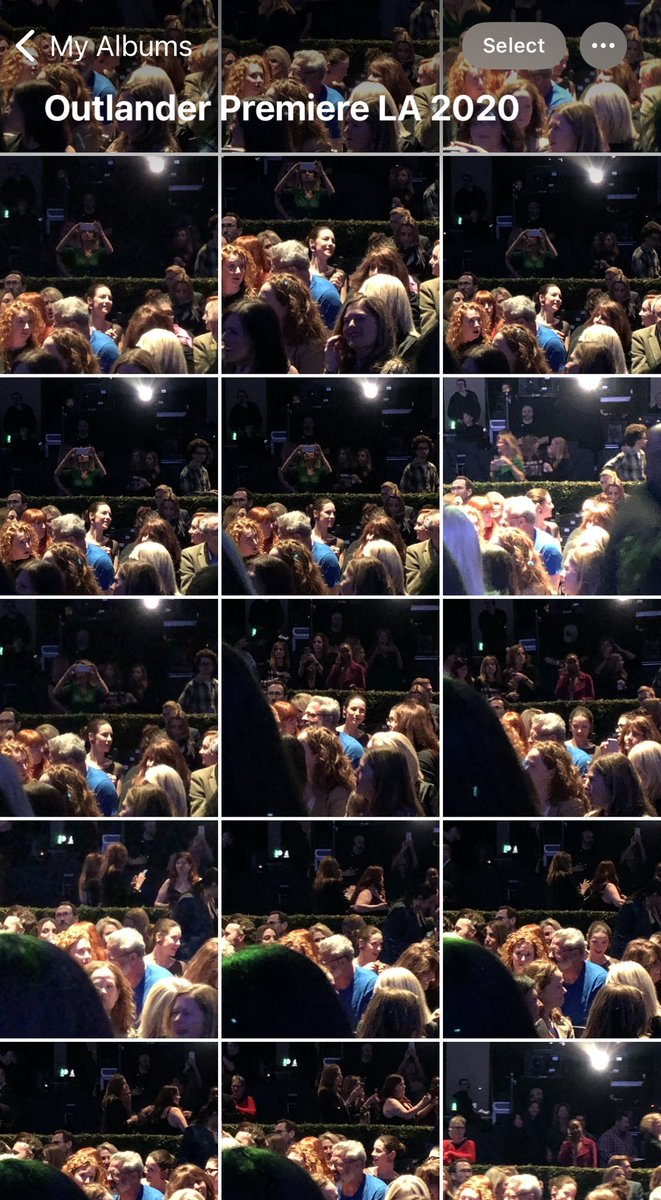 #threeyearsago Not me taking 12,000 photos of Caitríona sitting (many rows) behind me at the Outlander premiere. ☺️