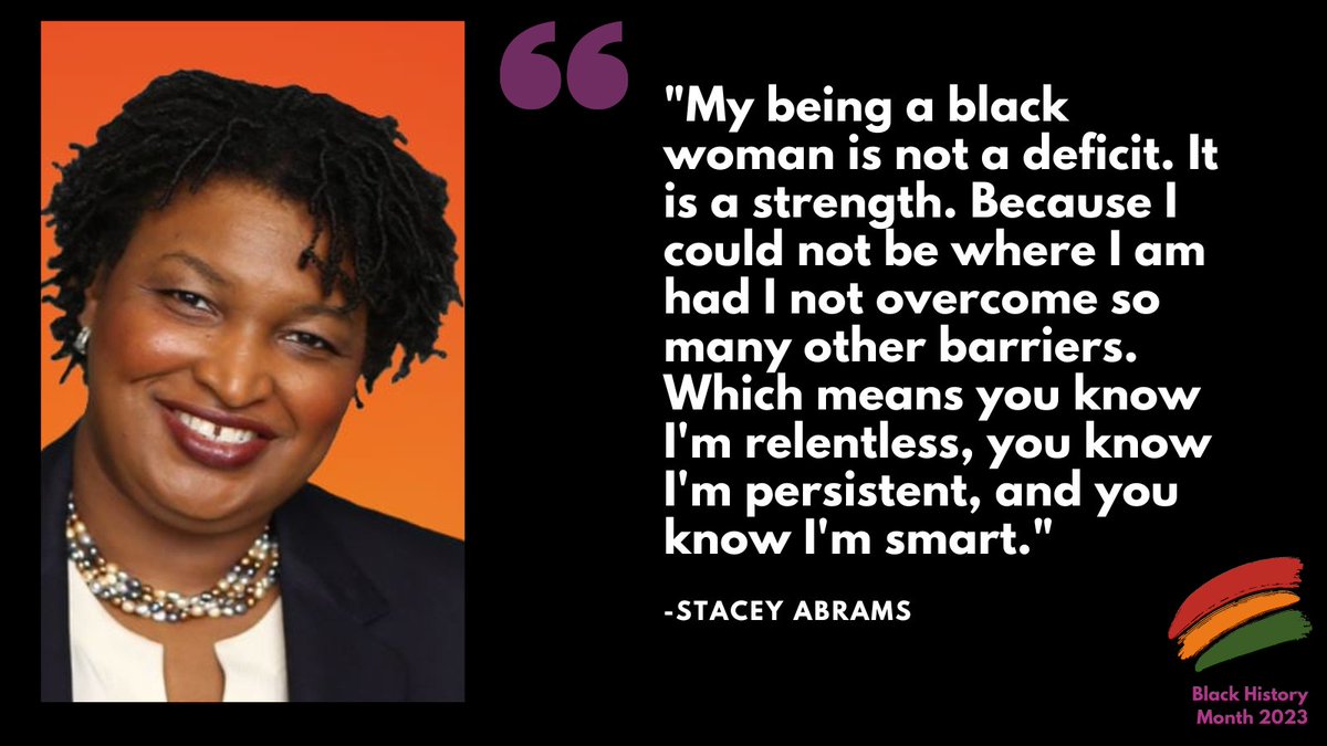 AthenasWH's tweet photo. This black history month we're highlighting Atlanta change makers! As a voting rights activist and author Stacey Abrams launched Fair Fight and Fair Count,  organizations dedicated to registering ppl  to vote &amp; train organizers. She is living black history! #blackhistorymonth https://t.co/VGW5wrINi6