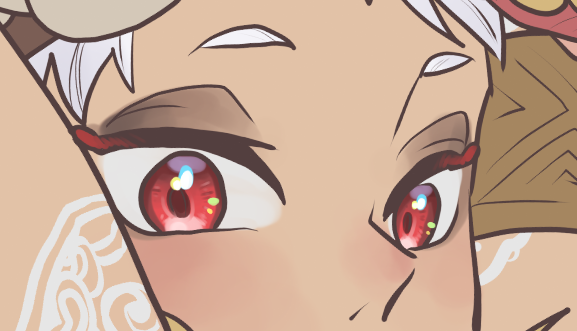 お目目の描き方ちょっと変えてみたのよ 