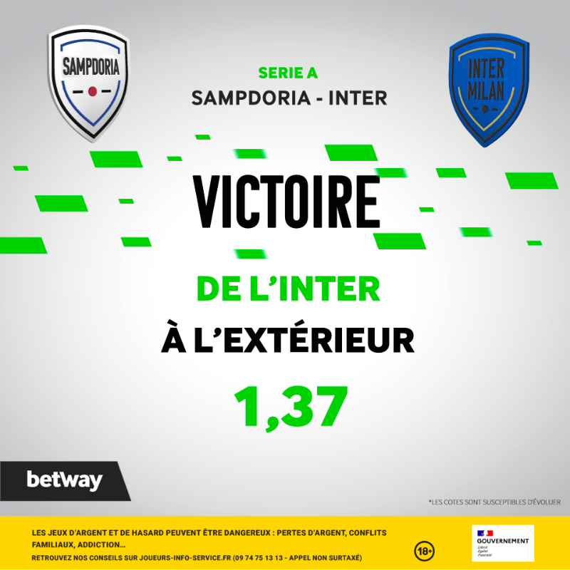 Betway_Fr's tweet photo. Un programme bien sympa pour ce soir 🔥 : 

👉 Liverpool - Everton 🏴󠁧󠁢󠁥󠁮󠁧󠁿

👉 Sampdoria - Inter Milan 🇮🇹

Quels sont vos pronos ? ✅