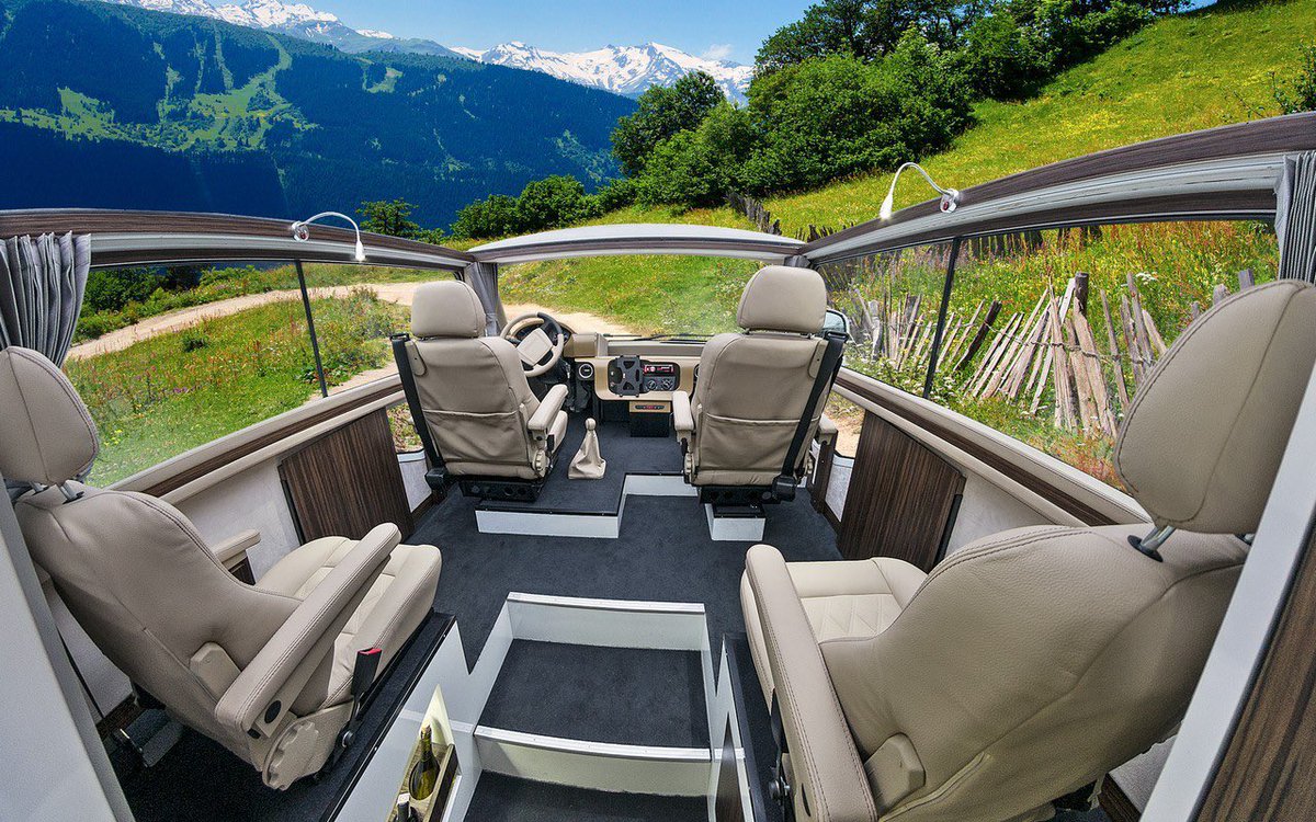 CaravanCloud's tweet photo. The world’s first CONVERTIBLE motorhome?😱
Meet the SkyDiamond, a unique motorhome providing it’s travellers the opportunity to truly camp under the stars.
There are demonstration models coming Spring 2023, perhaps we’ll see it at a motorhome show soon? 🤔
#UNIQUEOFTHEWEEK https://t.co/7k7f9xou8X