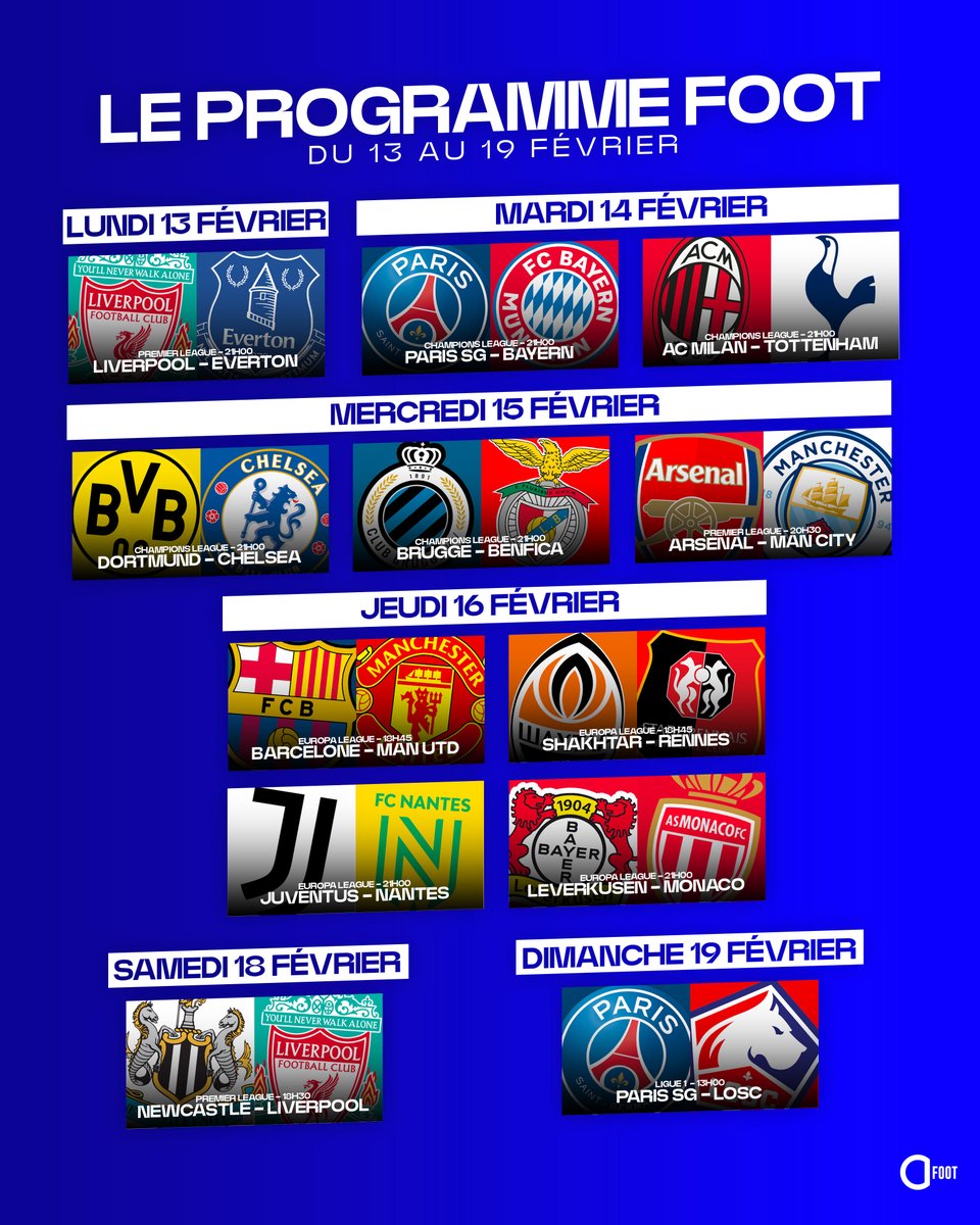 Une très très grosse semaine foot au programme. 😍🍿