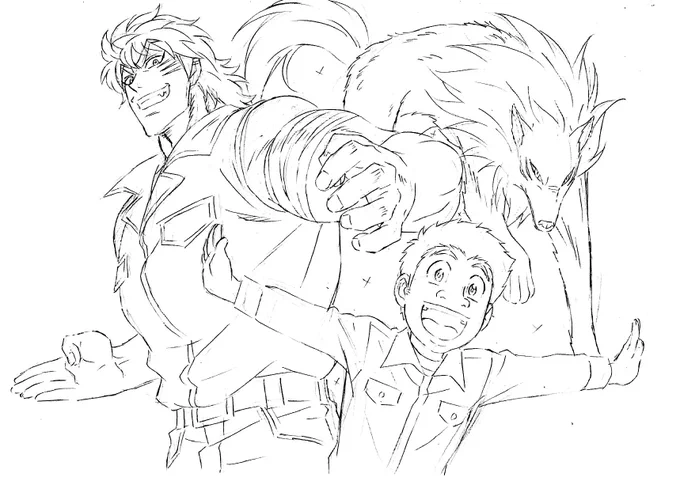 当時描いてたトリコ絵のラフ!
本編やりながら数多く描いてた頃の結構気に入ってた2つ😊 