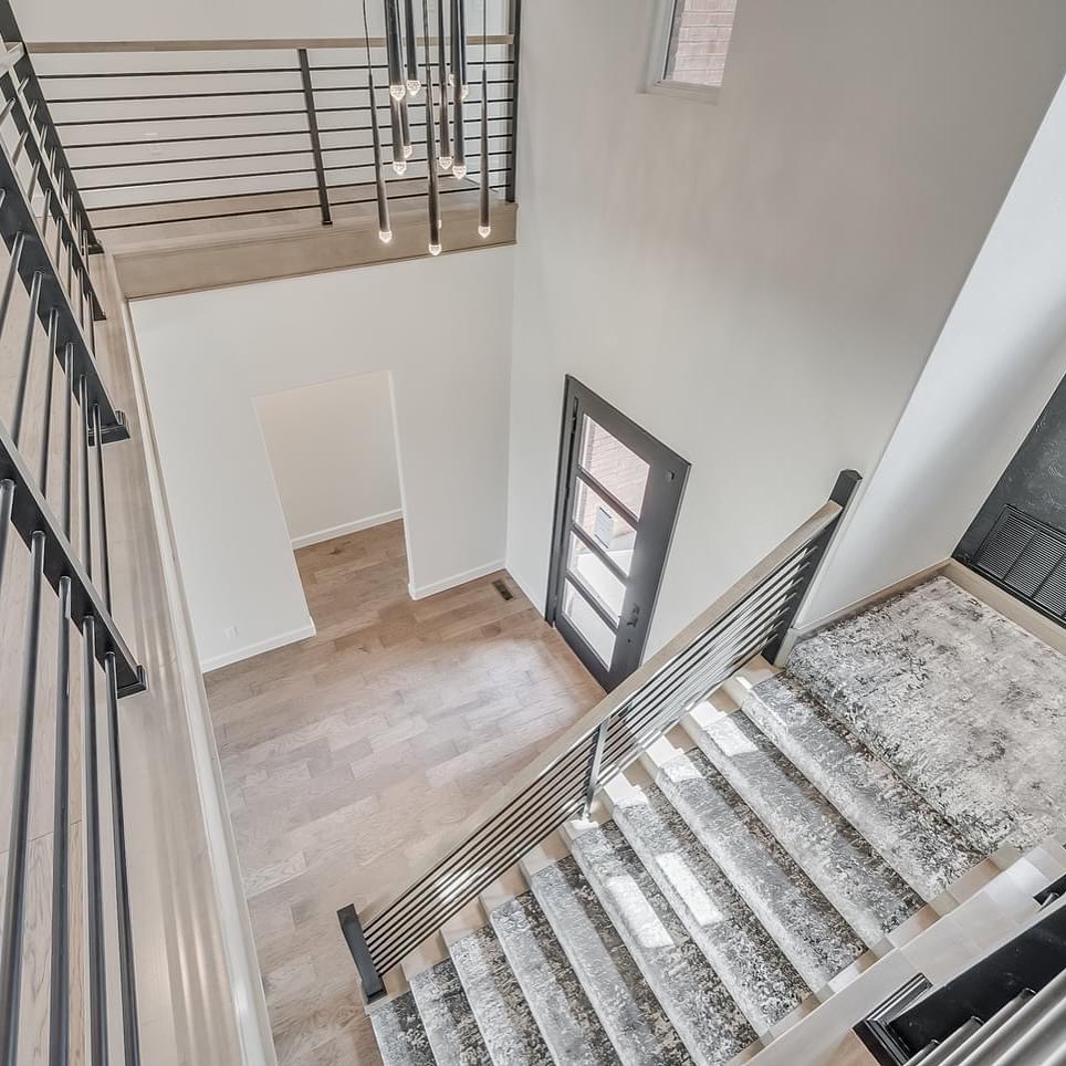 A view from the top! by Travis Horton Homes 
travishortonhomes.com

#travishortonhomes #stairs #stairrailing #welovewhatwedo #oklahomahomebuilder #yukonok #yukonoklahoma #mustangok #mustangoklahoma #oklahomacustomhomes #edmondok #oklahomahomes