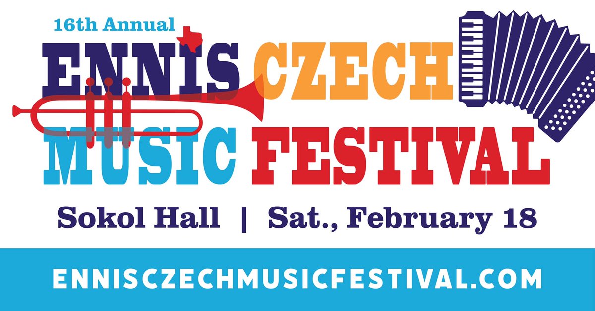 Let's power through this week so we can get our groove on Sat 2/18 at the annual Czech Music Festival, a one day, indoor event filled with dancing, food &amp; drinks, &amp; music by Czech &amp; Then Some, Ennis Czech Boys, Jodie Mikula Orchestra, &amp; The Moravians.