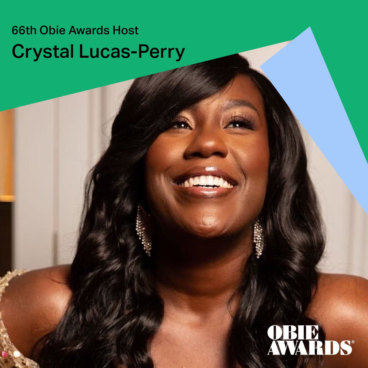 TheWing's tweet photo. We're thrilled to announce the 66th @ObieAwards Host @Crystal_LP ! #ObieAwards https://t.co/goB7PCIqXJ https://t.co/mXCxmykEtq
