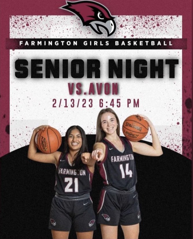SPECIAL NIGHT for these two incredible student athletes!! Come to FHS to cheer on the River Hawks as they play against Avon. Game starts at 7 and ceremony to honor the senior players and managers begins around 6:45!   Fr- 3:45 and JV- 5:15