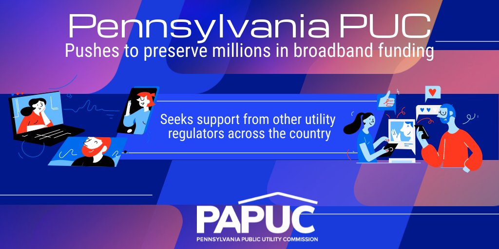 PA_PUC's tweet image. A resolution to help preserve essential @FCC#broadband funding for states - sponsored by @PA_PUC Chair Gladys Brown Dutrieuille - has moved out of committee at #NARUCWinter23.  The @NARUC board will consider it later this week.  Learn more:  ow.ly/rcOl50MQMij..