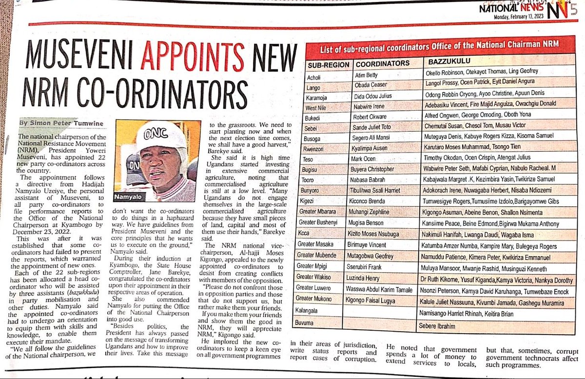 Thank you <a href="/KagutaMuseveni/">Yoweri K Museveni</a> for deploying more young people to take charge of the affairs of the State. Congratulations once again. Go and Serve with honour and courage.