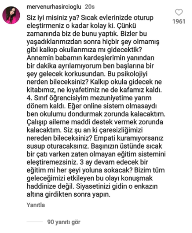 thhsynkrgz's tweet photo. Uzaktan eğitim ya da örgün eğitim konusunda bir görüş beyan edecek uzmanlığım yok

Ancak ülkemizin yarısını, dolayısıyla üniversite öğrencilerinin de yarısını etkileyen bir afetten bahsediyoruz

Mağduru daha da mağdur eden örgün eğitimin ne kadar hayrı dokunur? https://t.co/zx312okIDG