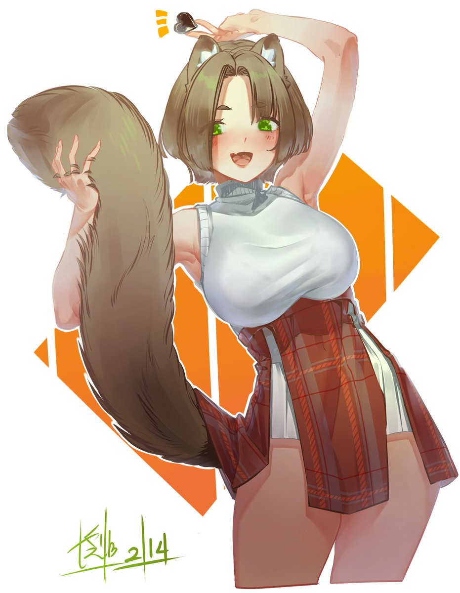 チョコとモフモフどっちがいいかな? #バレンタイン 