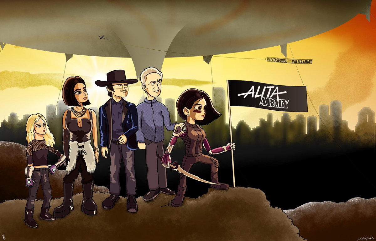 Il y a 4 ans que tu es arrivée dans ma vie. Tu as fait rêver tant de gens...
J'ai dessiné Alita, <a href="/JimCameron/">James Cameron</a>, <a href="/Rodriguez/">Robert Rodriguez</a>, <a href="/DUALIPA/">DUA LIPA</a> et <a href="/GiveTillyaHand/">Tilly Lockey</a>. Ça faisait longtemps que je voulais finir ce fanart. Je l'ai fini pour les 4 ans du film.
<a href="/AlitaArmy/">The #AlitaArmy 🍊🍫⚔♥</a> #AlitaArtContest