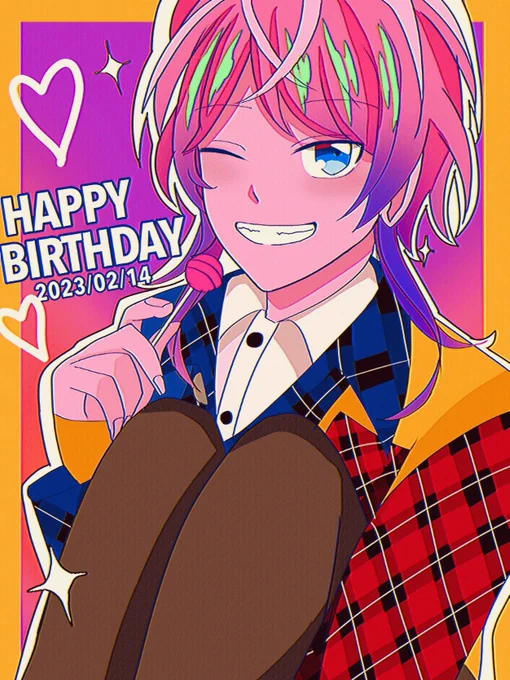 #飴村乱数誕生祭2023  #飴村乱数生誕祭2023  #イラスト 乱数にとって幸せな一年になりますように! 