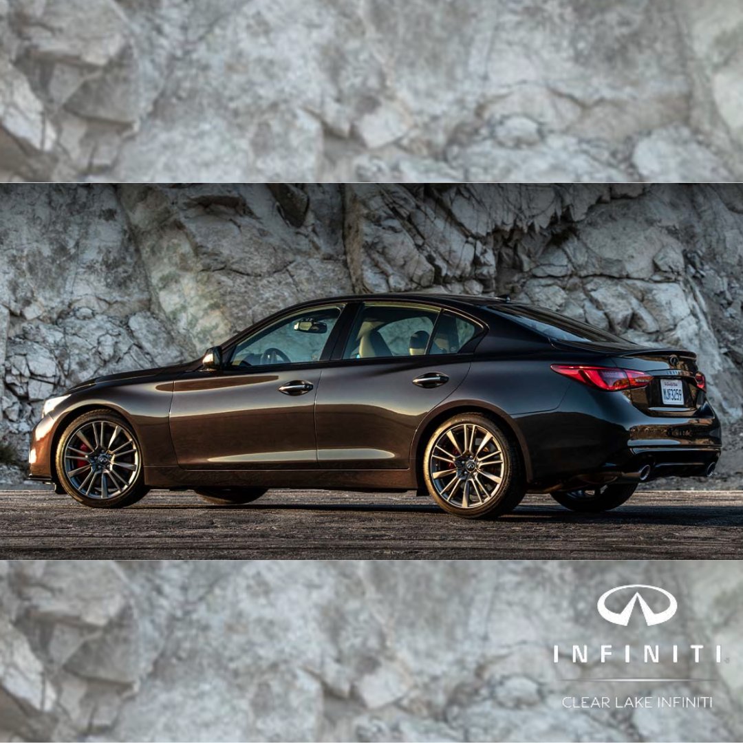 Rock the road in a new 2023 Infiniti Q50. For our current inventory, click here: bit.ly/3ElCt7B

#RockTheRoad #NewCar #HoustonTX