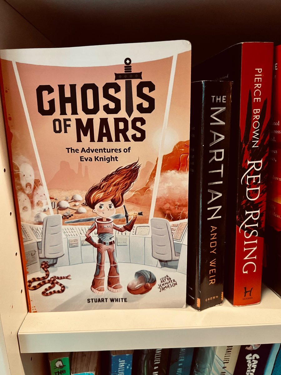 Very excited that our copy of Ghosts of Mars (great title!) has landed in Hamburg. My kids love Sci-Fi and there’s just not enough of it out there for their age group. Many congratulations to <a href="/StuartWhiteWM/">Stuart White</a>  We are really looking forward to following Eva on her adventure!