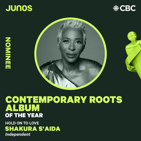 FliArtists's tweet photo. Great news! @ShakuraSaida's album #HoldOntoLove was nominated for a #Juno award! #ContemporaryRootsAlbumoftheyear #shakurasaida #fliartists https://t.co/WIaHgAPWrc