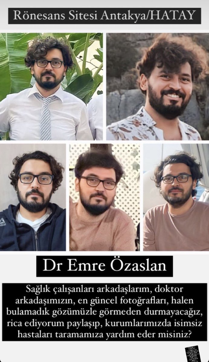 sanerede's tweet photo. Dr Emre Özaslan, Rönesans Rezidans. Ne olur arkadaşımızı bulmamıza yardım edin @OguzhanUgur @dilaragonder @haluklevent @CMYLMZ @BabalaTv @feyyazyigitdozu @arcacengiz @PsikiyatriDer @drayseacer @ProfDemirtas @FOXhaber @halktvcomtr @acunilicali @acunmedya https://t.co/kg6n86gj3X