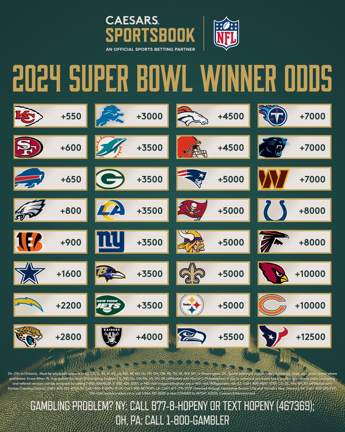 2024 Super Bowl Odds: Futures Betting for Next Year’s NFL Champion
