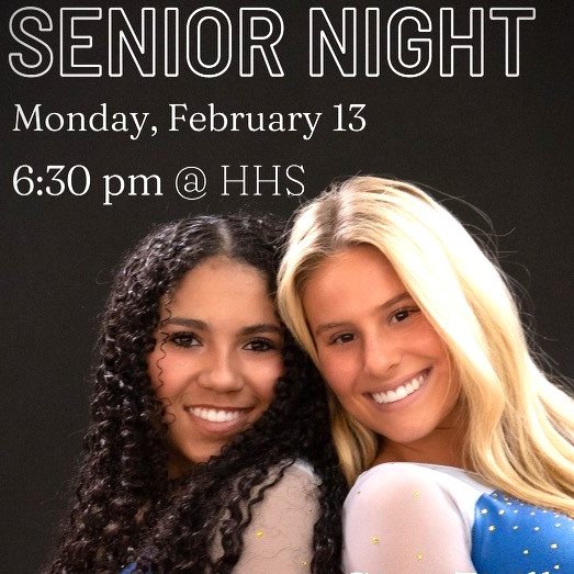 Gymnastics_HHS's tweet photo. It's Senior Night for HHS gymnasts Kendyl Bond and Gina Zirille! 

It's been a great 4 years with these two-- including many team records, two State Runner-Up trophies and lots of great memories! 

Good luck, girls, as you and your teammates prep for the 2023 State competitions!! https://t.co/l48CTKkjUD