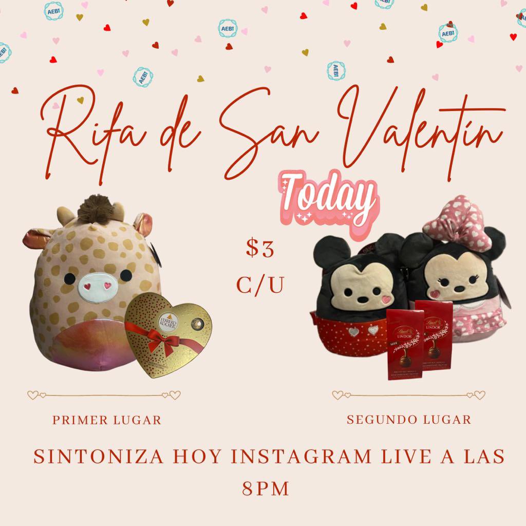 aebiRUM's tweet photo. ¡Llego el día AEBIANXS!
Sintoniza nuestro live a las 5pm para que conozcas a los ganadores de la rifa de San Valentín.

Les esperamos…

##valentines #love #14february #heart #bemine #bemyvalentine https://t.co/VaF8A95DLb