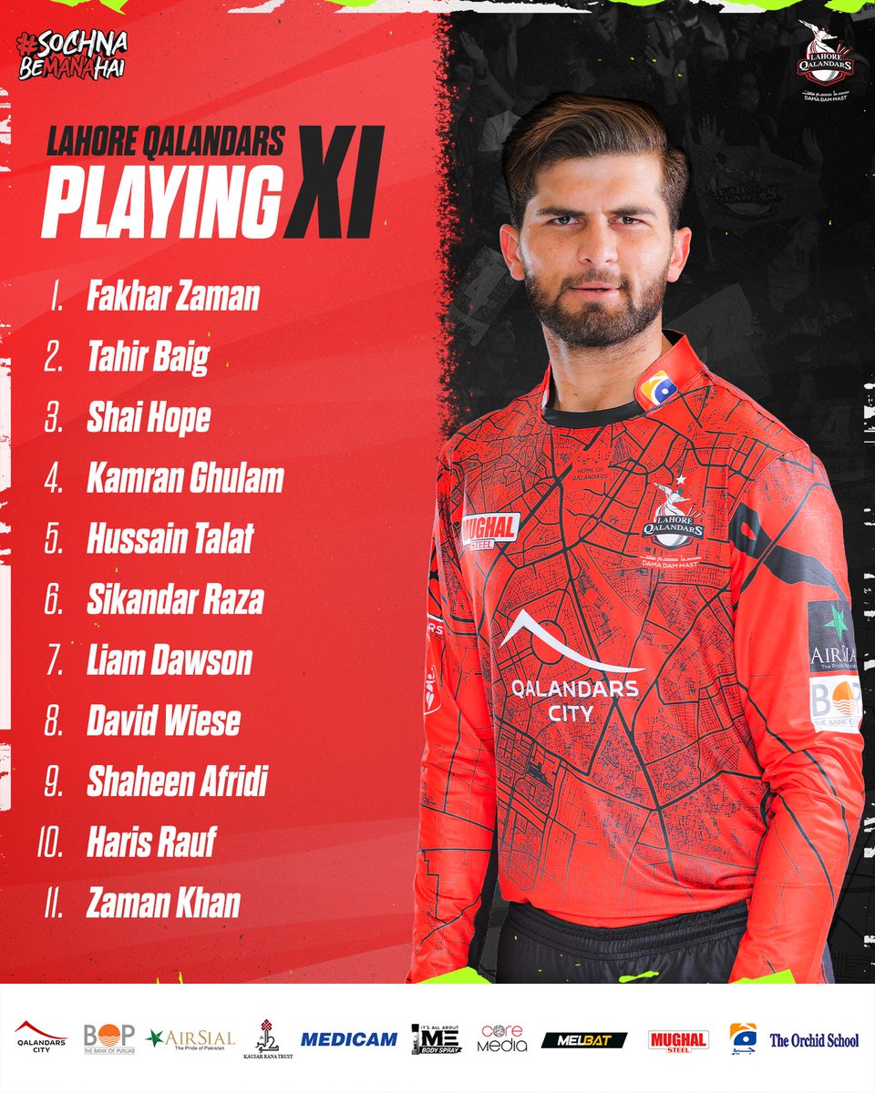 DelhiT20league's tweet photo. Multan Sultans Won the Toss and Chose to ball first.

Playing XI list for All matches 👇
https://t.co/rn0Gfrnpqq 

#MULvLAH #MULvsLAH #PSL #PSL8 #PSL2023 https://t.co/cobmSvvBoq